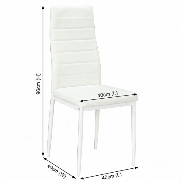 Kosy Koala Dining Table With 4 Chairs Modern Kitchen Dining Table and 4 White Faux Leather Dining Chairs