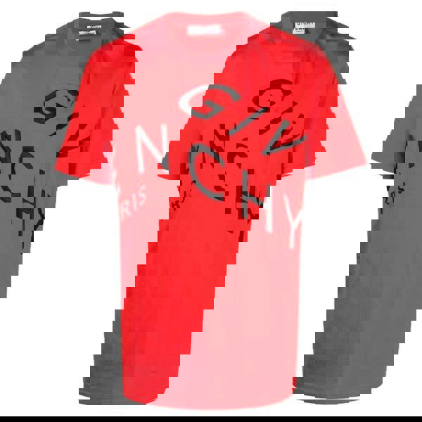 Givenchy Embroidered Logo Oversized T-Shirt   in  Red