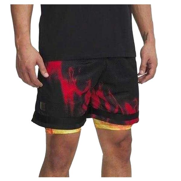 Under Armour Unisex Adult HeatGear Compression Shorts - Black/Red - 