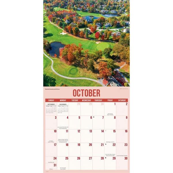 Golf Courses Photo Calendar 2027, Wall Calendars, Month To View, Sports, Gift