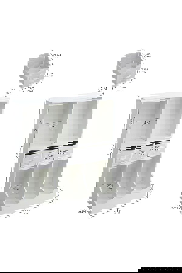 Living and Home Three Story Open Toy Clothing and Book Storage Cabinet