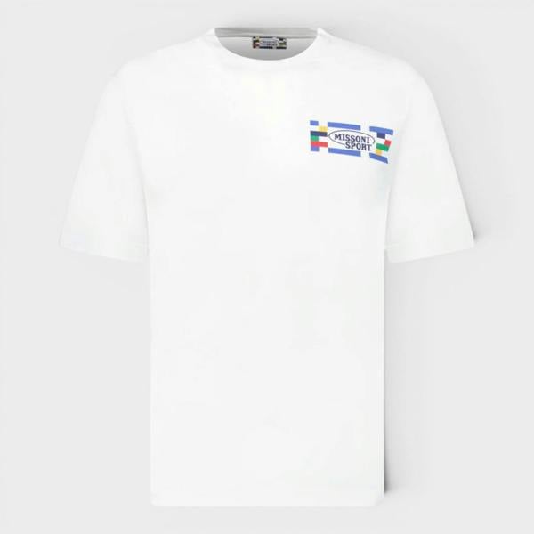 Missoni Sport Logo Crewneck T-Shirt White