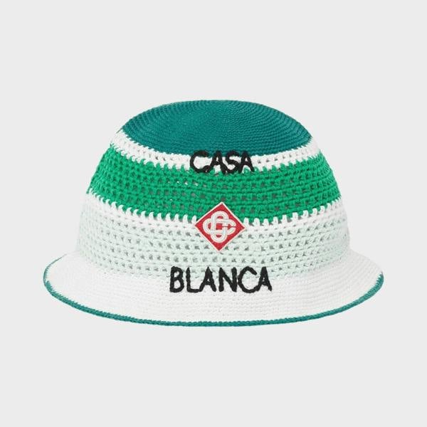 Casablanca Cotton Crochet Hat Green