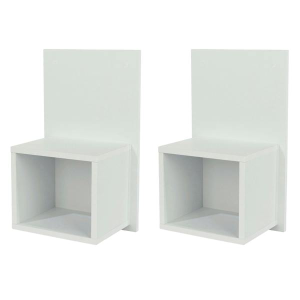 Core Products Pair of Kelly Hanging Bedside Tables, Compact with Storage