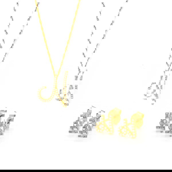 Say It With Luxe Initial Gift Set - Yellow Gold