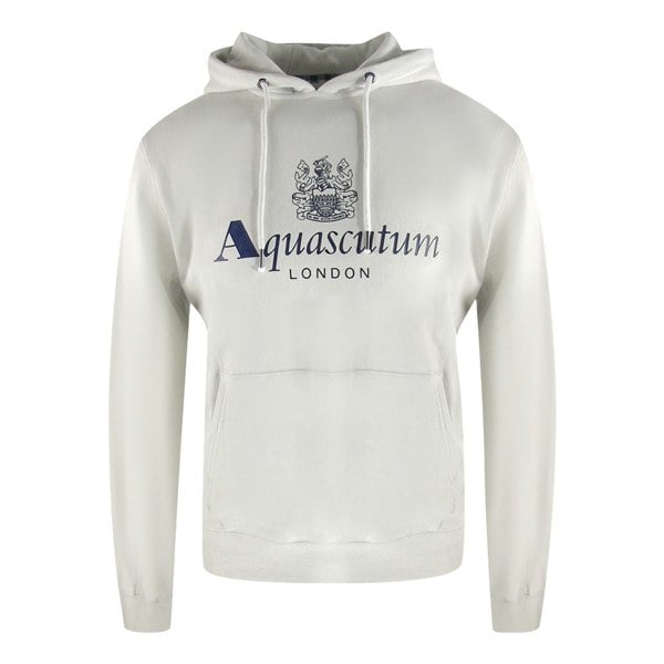 Aquascutum Active Bold Logo White Hoodie