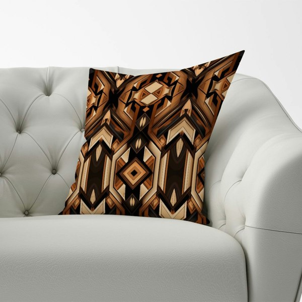 Warren Reed Black And Brown Intricate Pattern Cushions