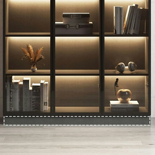 Rit Concept Kauffman Wine Storage With Glass Doors, Display Cabinet