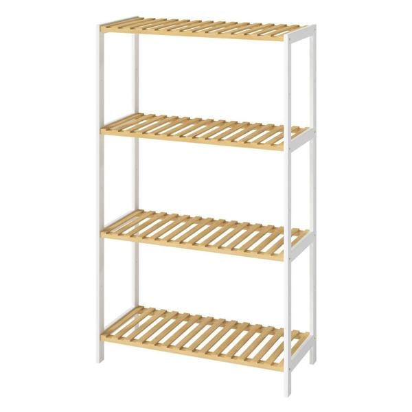 Levede Bamboo Storage Shelf 4-Tier Organiser Shelving Unit Plant Stand Shoe Rack