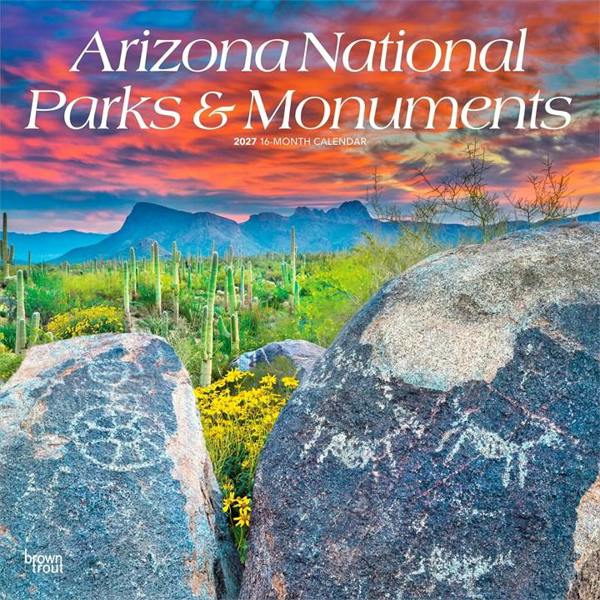 Arizona, National Parks & Monuments Calendar 2027, Wall Calendars, Month To View, Natural World, Gift