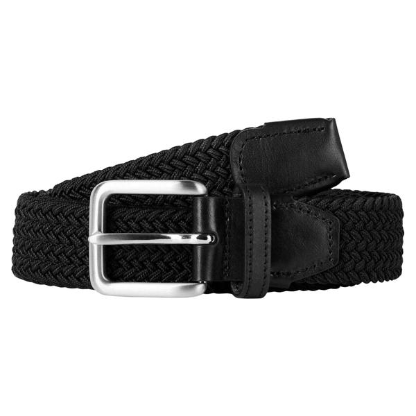 Jack And Jones Spring Leather Woven Belt - Black - 
