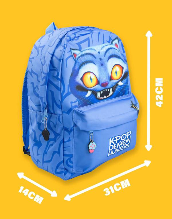 Vanilla Underground KPop Demon Hunters Unisex Kids Blue Derpy Tiger Backpack (One Size)