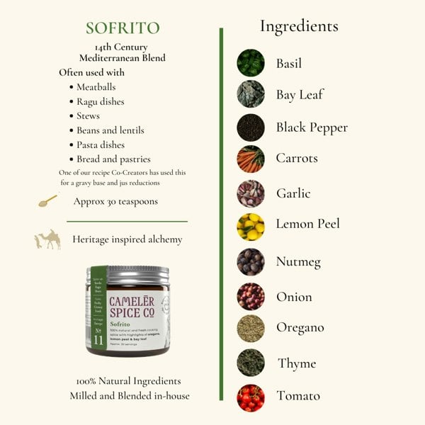 Camelēr Spice Co. Sofrito - 14th Century Mediterranean Flavour Base Spice Blend