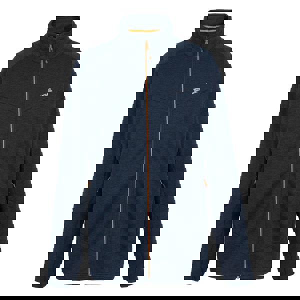 Regatta Mens Rivake Full Zip Fleece Jacket - Navy/Fox - 