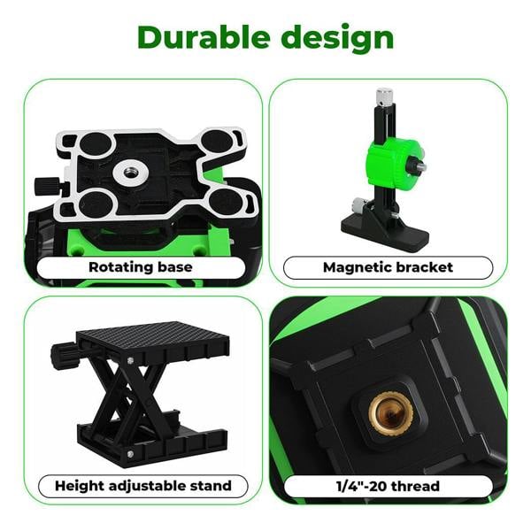 Traderight Laser Level 4D 16 Line 360° Green Self -Leveling with Remote Tripod