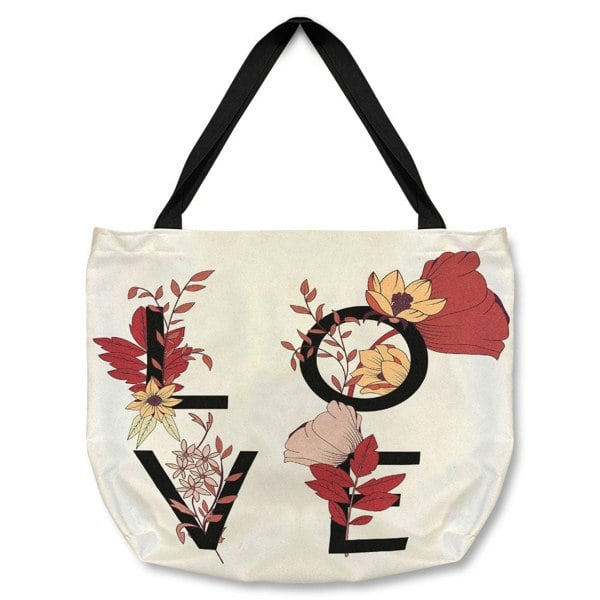 Benjamin Tate Design Love Typography Tote bag