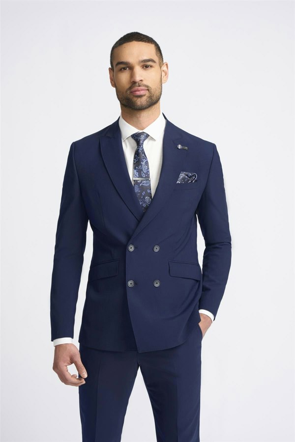 House of Cavani Victorious Double Breasted Navy Blazer