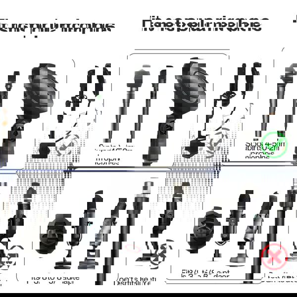 Levede Desktop Microphone Stand Adjustable Mic Clip Desk Pop Filter Shock Mount