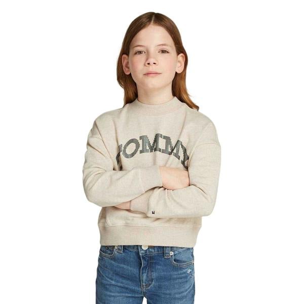Tommy Hilfiger Childrens/Kids Foil Crew Neck Sweatshirt - Oat Cream - 