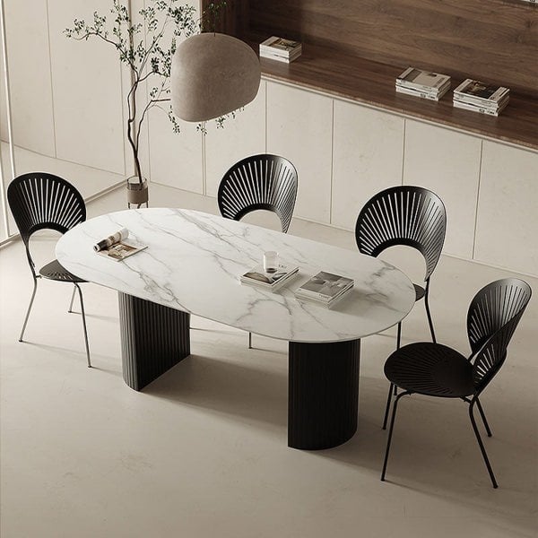 Dwight Dining Table, Black & White-Rit Concept-Rit Concept