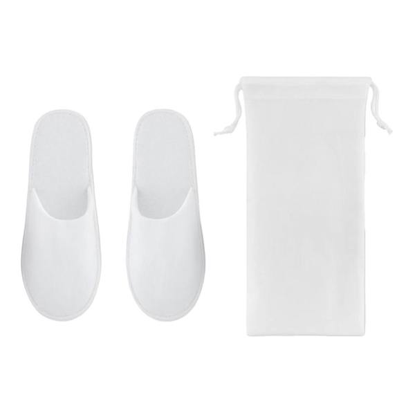 MidOcean Unisex Adult Flip Flap Hotel Mule Slippers - White - 