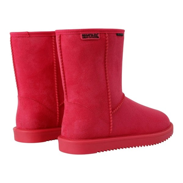 Regatta Womens/Ladies Risely Waterproof Faux Fur Lined Winter Boots - Pink Potion