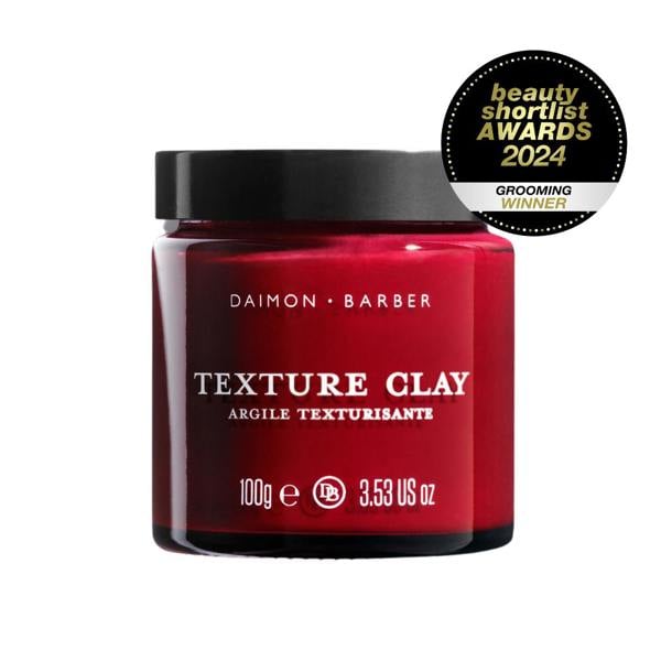 Jar of Daimon Barber Texture Clay with Beauty Shortlist Awards 2024 winning badge