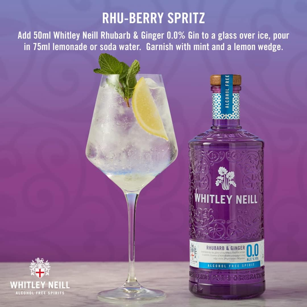 Whitley Neill Alcohol Free Rhubarb & Ginger Spirit