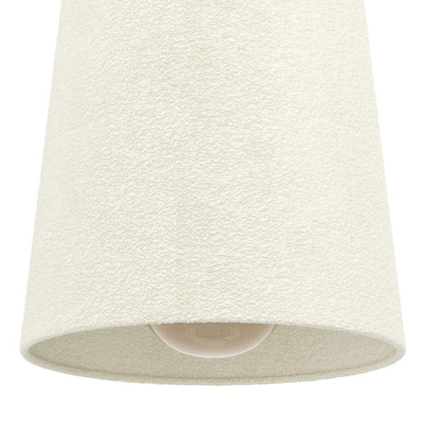 EGLO Febres White Fabric And Steel Shade Traditional Pendant