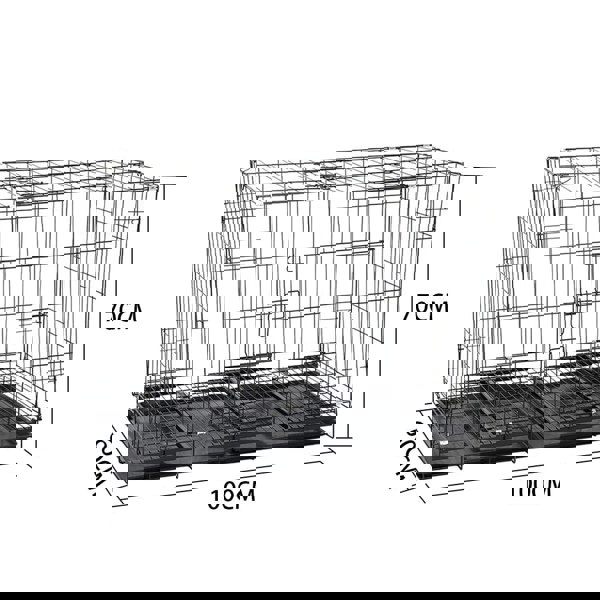 Reinforced Black Pet Cage for Medium to Small Dogs, Cats, and Rabbits Living and Home