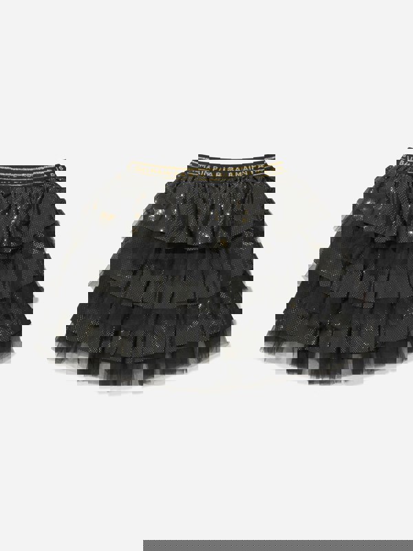 Balmain Girls Ruffle Skirt in Black