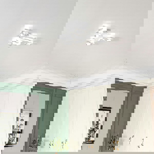 Modern LED Ceiling Light with Star Lampshades Ceiling Lights Living and Home W 60 x L 60 x H 6.5 cm Non-Dimmable (White Glow) 