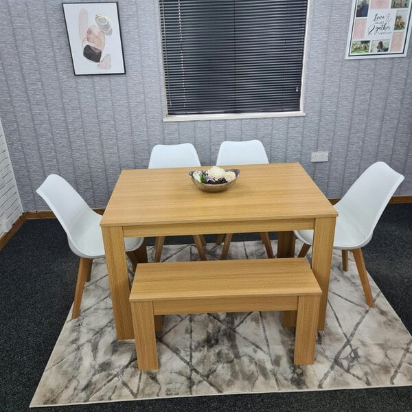 Kosy Koala Dining Table Set with 4 Chairs Dining Room and Kitchen table set of 4, and Bench