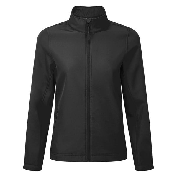 Premier Womens Windchecker Recycled Printable Soft Shell Jacket - Black