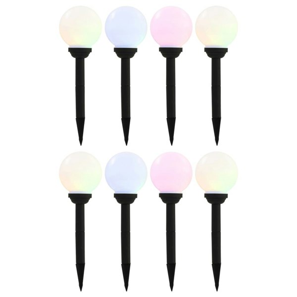 Berkfield Outdoor Solar Lamps 8 pcs LED Spherical 15 cm RGB