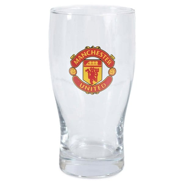 Manchester United FC Tulip Pint Glass - Red/Yellow