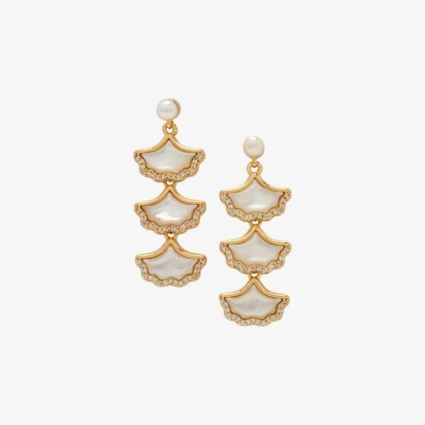 Uchi & Soto Gingko Gold Shell Earrings