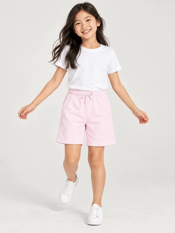 Childsplay Girls Cotton Shorts in Pink
