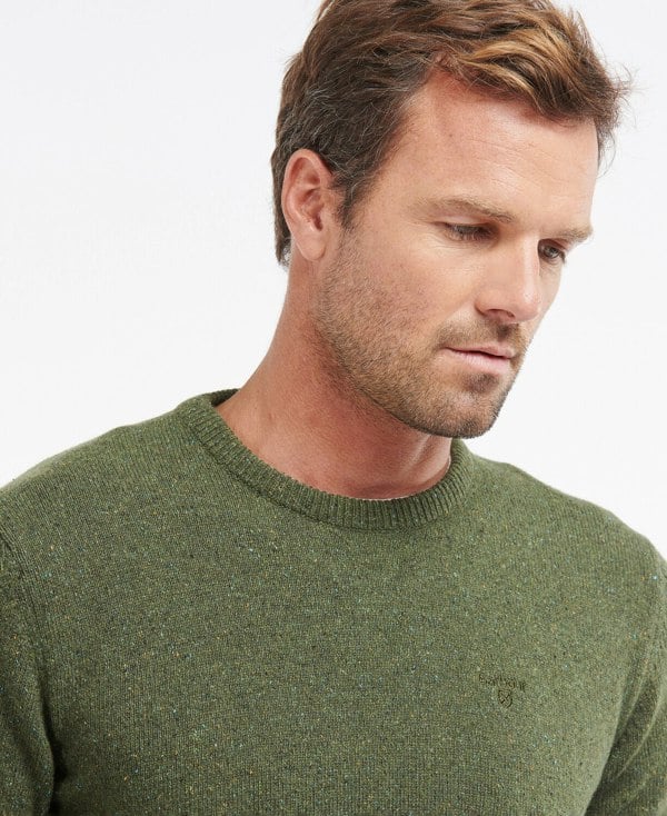 Barbour Tisbury Crew Neck Knitted Jumper - Forest Green