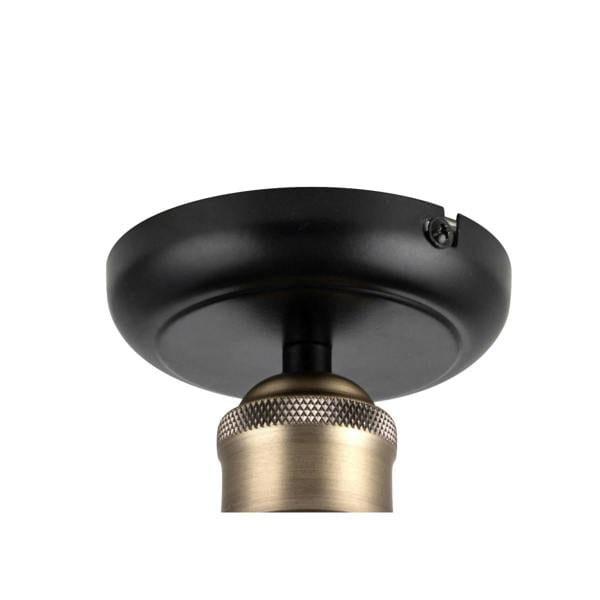 COSYLYTE Bowley Metal Ceiling Flush Light - Matt Black