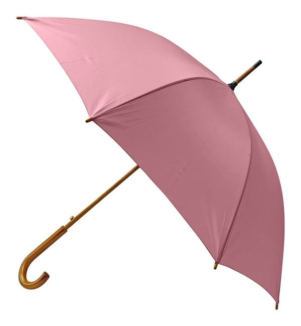 Jollybrolly Wood Stick Walking Umbrella - Coral Pink