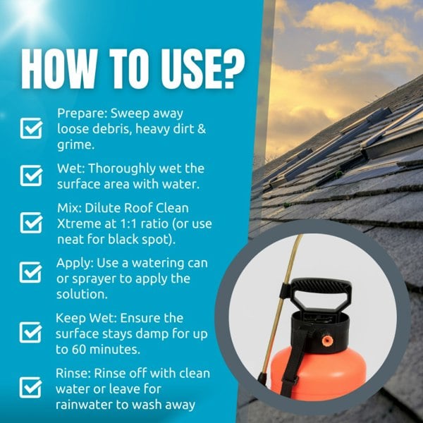 Smartseal Roof Cleaner Xtreme Removal of Dirt, Algae & Grime from Roofs - 10 Litres (2 x 5L)