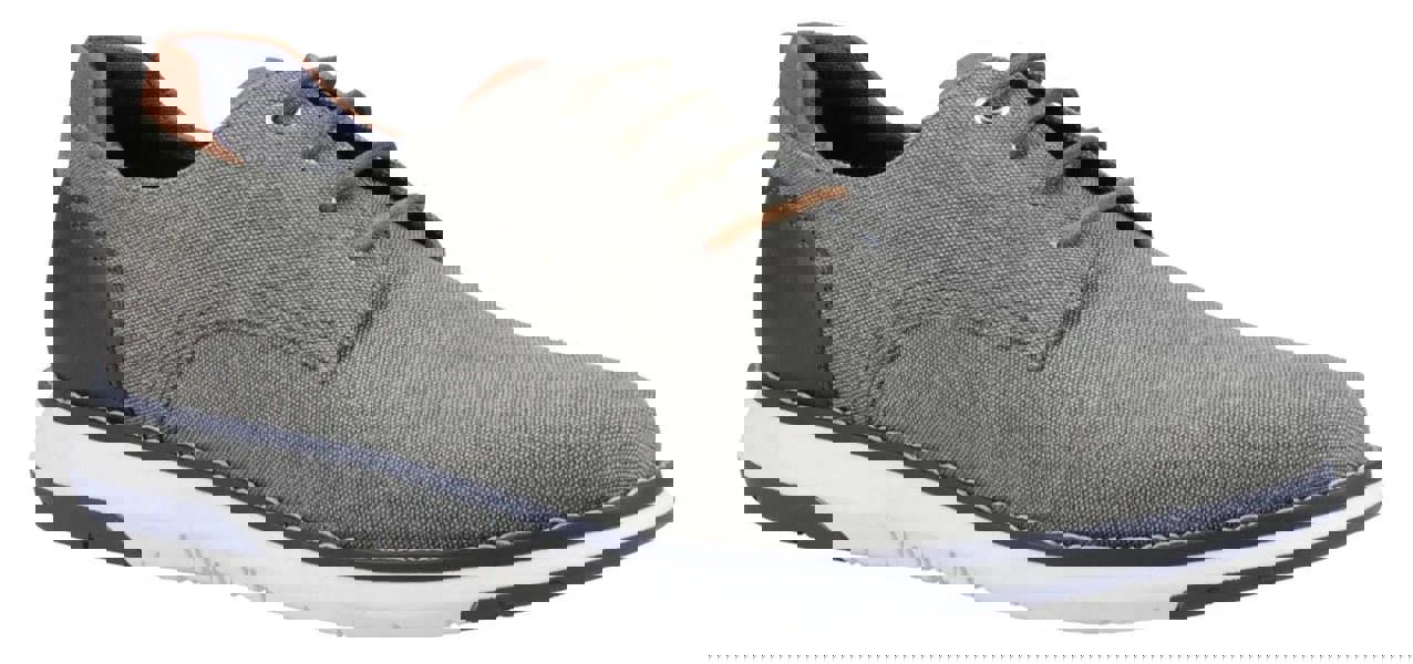 Hush Puppies Bruce Mens Casual Lace Up Smart Canvas Trainer Shoes