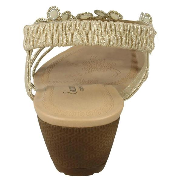 Savannah Ladies Savannah Mid Wedge Slingback Sandals