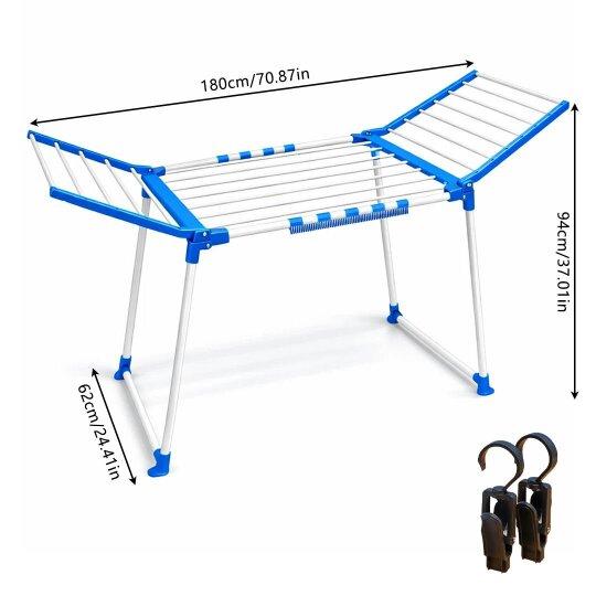 Havendro Large Folding Winged Clothes Airer Drying Rack – Laundry Dryer