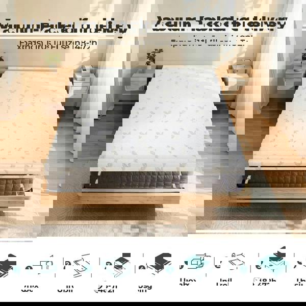 Lavio Mattress Topper Memory Foam Super King Dual Layer Pressure Relief Washable