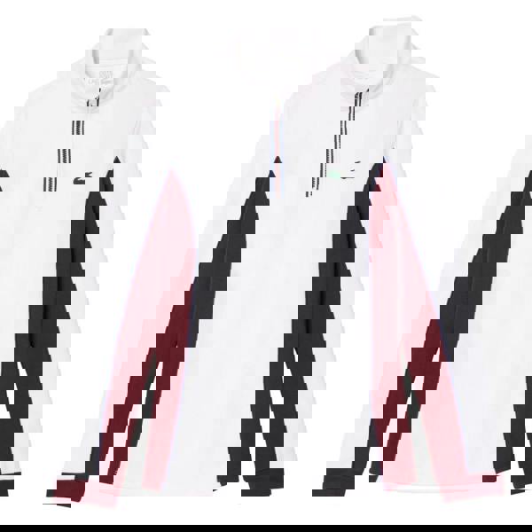 Lacoste Womens/Ladies Layered Slim Tennis Sweatshirt - White/Red - 