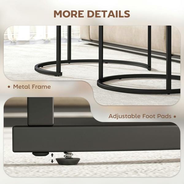 Wyld Haus Pasu Set Of 2 Round Nesting Coffee Tables Metal And Wood Rustic Brown