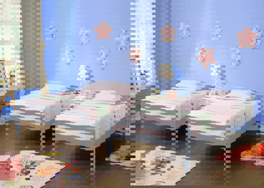 Comfy Living 3ft Wooden Combination Bunk Bed In Grey White Or Caramel Bedroom Kids Bedroom