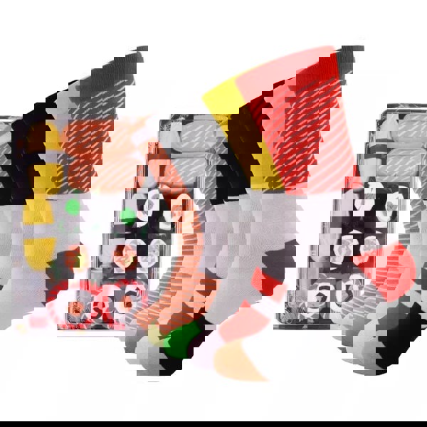 Anysox Anyfootwear 5 Pairs Multi-color Size 5-11 Fashion Socks With Sushi Happy Harajuku Skate Cotton Comfortable To Wear Perfect For Christmas Gift